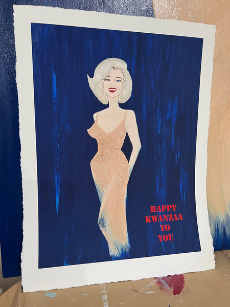 Simply Marilyn - Happy Kwanzaa To You" 36.5 x 48.5 Archival Print P/P 1