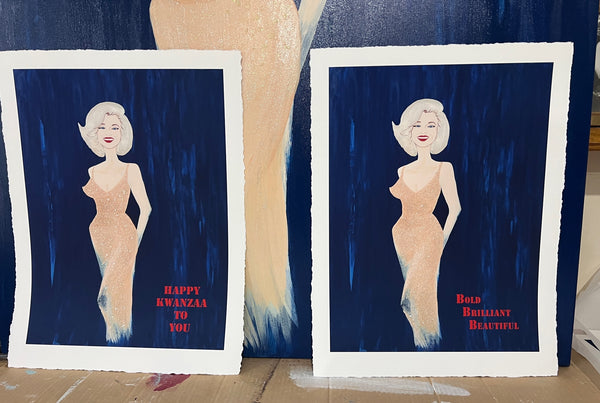 Simply Marilyn - Happy Kwanzaa To You" 36.5 x 48.5 Archival Print P/P 1