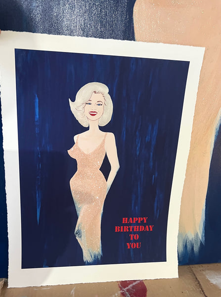 Simply Marilyn - Happy Birthday To You 36.5 x 48.5 Archival Print P/P 1