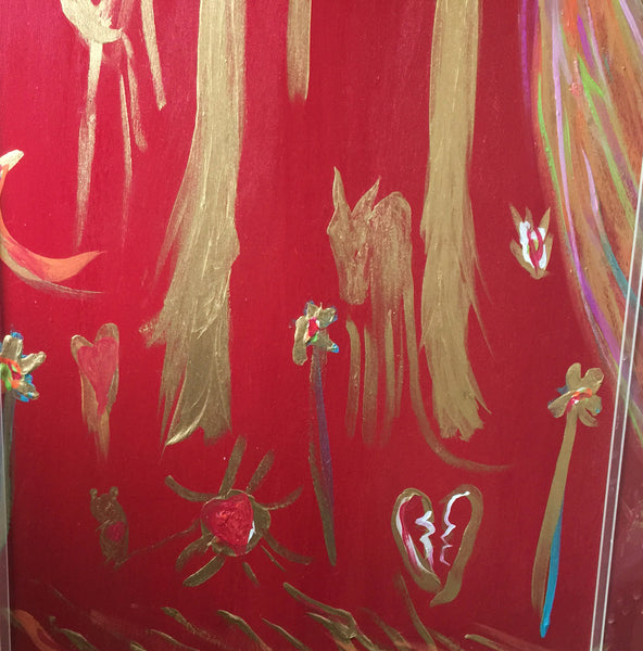 The Lady of Living - Hand painted custom frame 39.0 x 114.5 cm