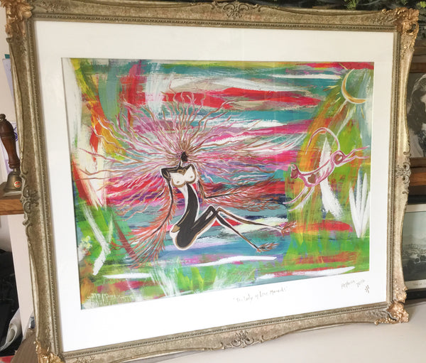 Lady of Love Moments - elaborate frame 86 x 74.5cm