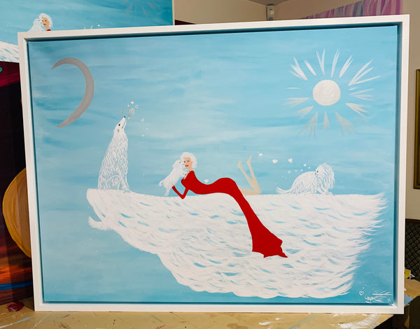 Happy Place - Marilyn | Archival Canvas Print, Framed approx 128.0 x 97.0 cm