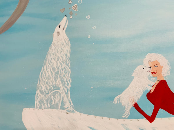 Happy Place - Marilyn | Archival Canvas Print, Framed approx 128.0 x 97.0 cm