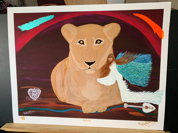 "Roar" - Hand Finished Giclee paper size 64.5x50.5 T/P 1
