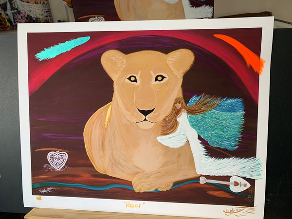"Roar" - Hand Finished Giclee paper size 64.5x50.5 T/P 2