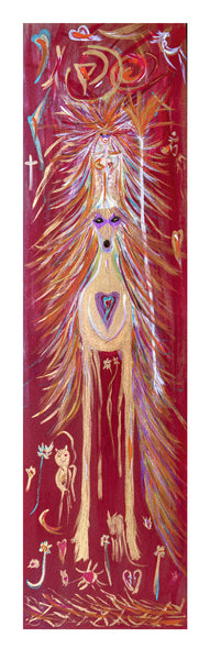 The Lady of Living - Hand painted custom frame 39.0 x 114.5 cm