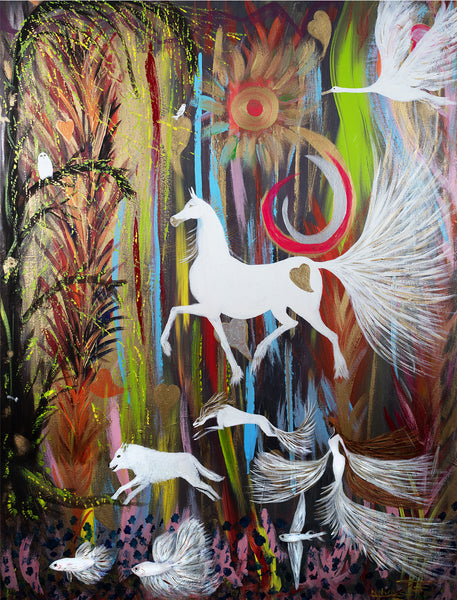 Love First - 91.5 x 117 cm , borders 5,6 cm - unique