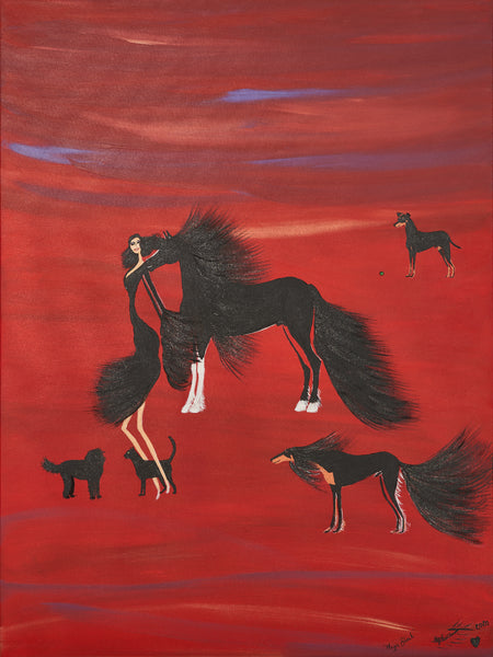 Magic Black -  Framed Canvas pprox 96 x 126 cm (37.75" x 49.5")