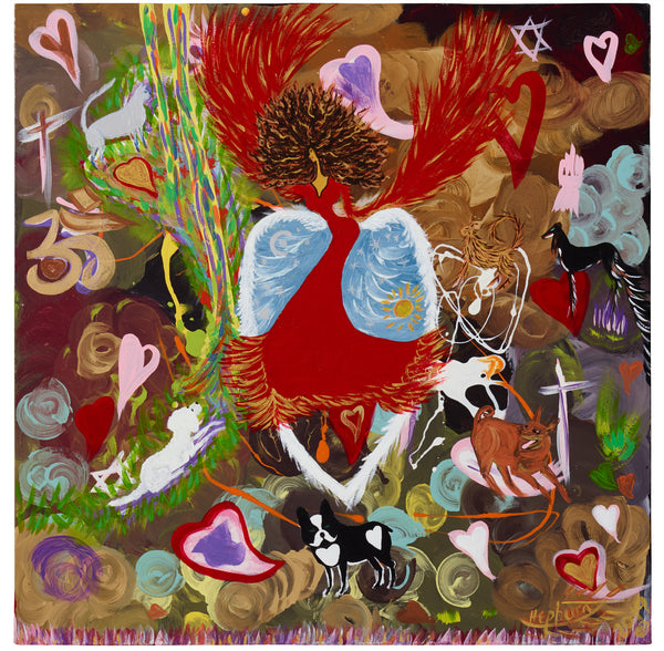 Song & Dance - Framed, custom, gold , COA - Gold Labrador - Unique