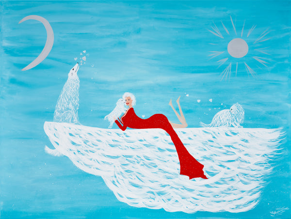 Happy Place - Marilyn | Archival Canvas Print, Framed approx 128.0 x 97.0 cm