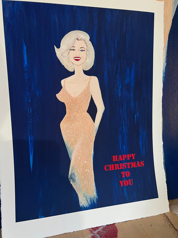 Simply Marilyn - Happy Christmas To You" 36.5 x 48.5 Archival Print P/P 1