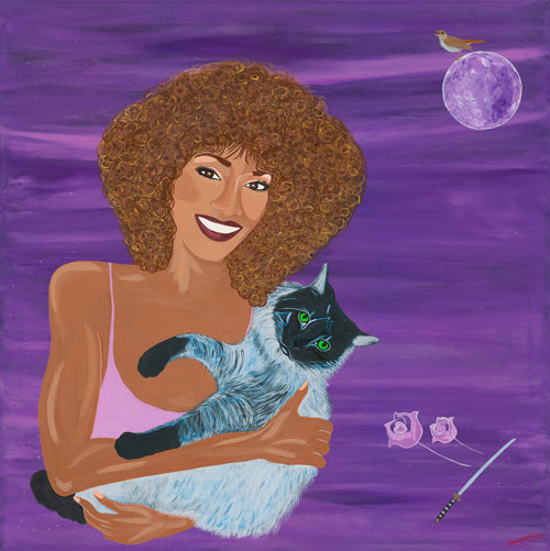 "Dignity - Whitney" Approx 40.0 x 40.0 cm Unique Hand embellished, archival print - 1