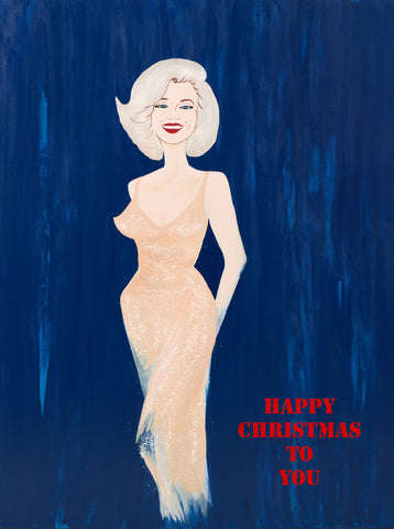 "Simply Marilyn" Happy Christmas A4 210 x 297mm (8 1/4 x 11-3/4 Inch) Archival Print 1